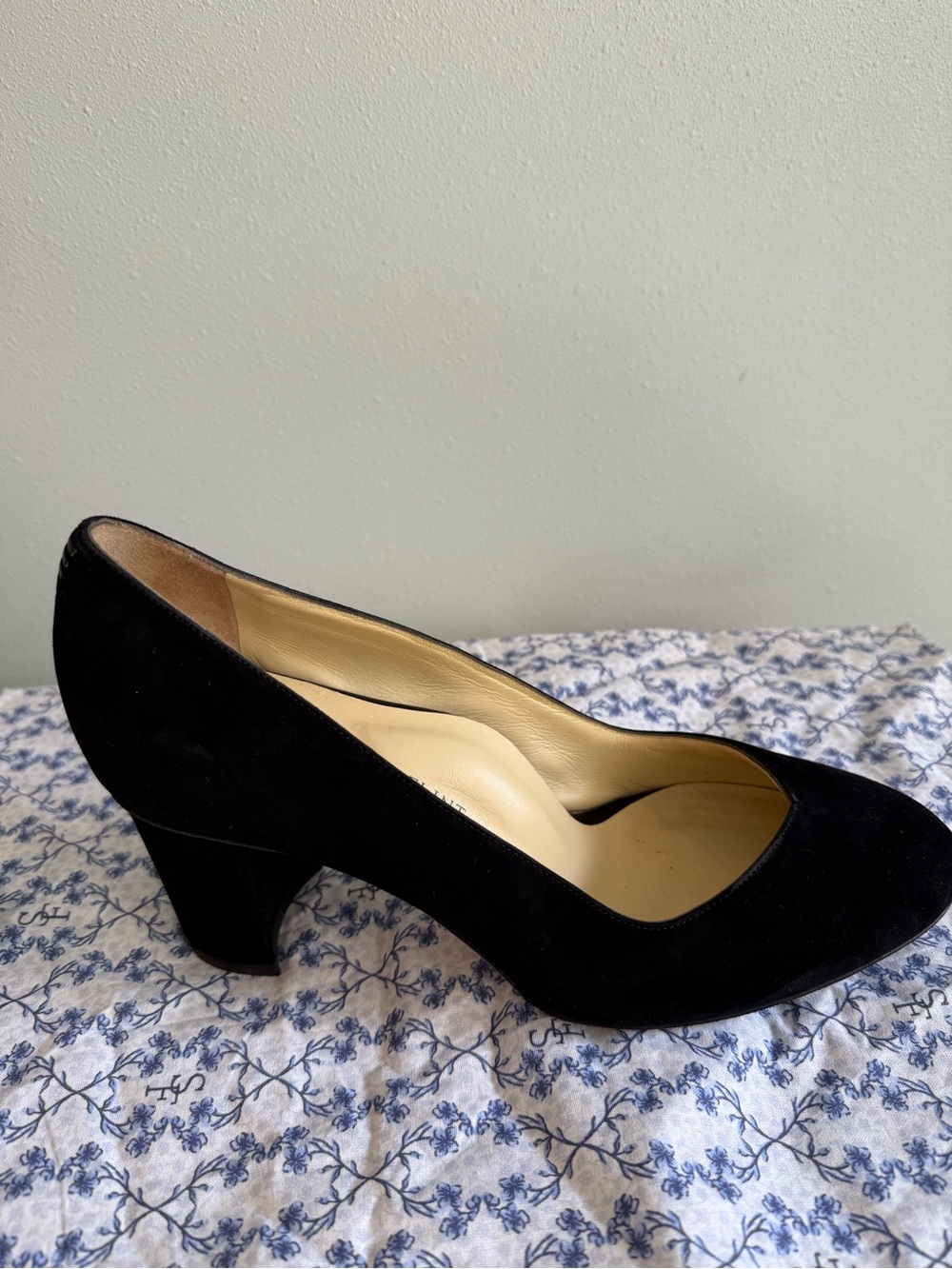 Sarah Flint Black Suede Perfect Round Toe Pump 70 - Picture 5 of 7